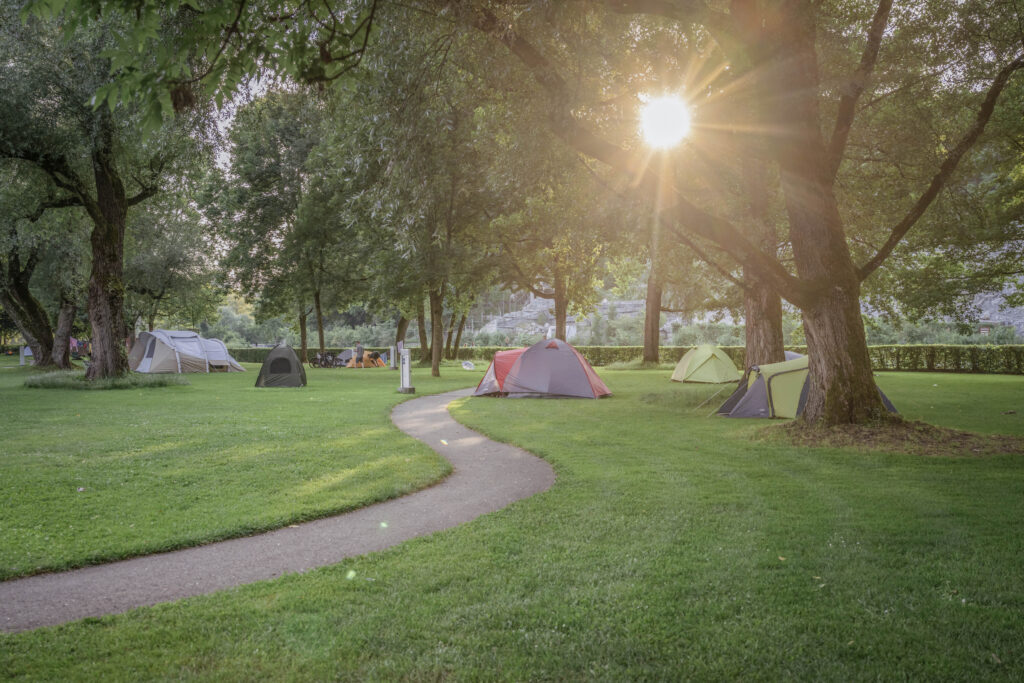 Zelt auf dem Campingplatz Eichholz