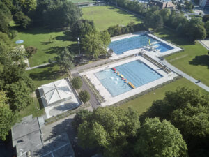 Freibad Wyler Luftaufnahme