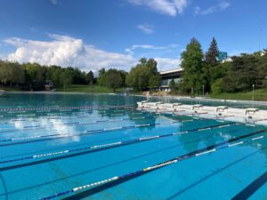 Schwimmbahnen Freibad Weyermannshaus Bern